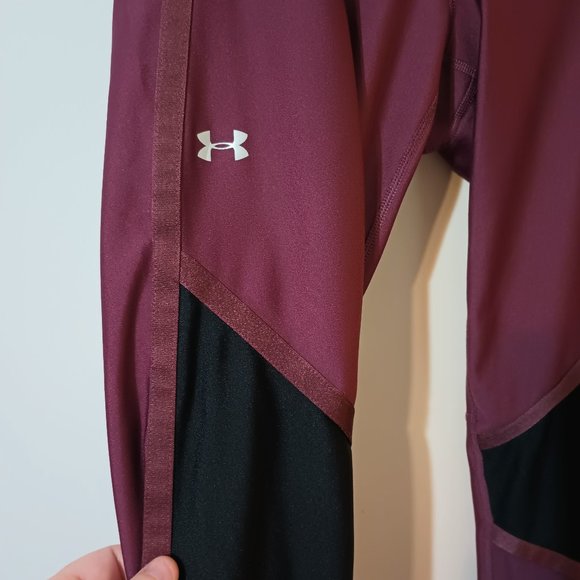 EUC ~Under Armour HeatGear Compression High Rise Ankle Crop Leggings Size: Large - Picture 3 of 5